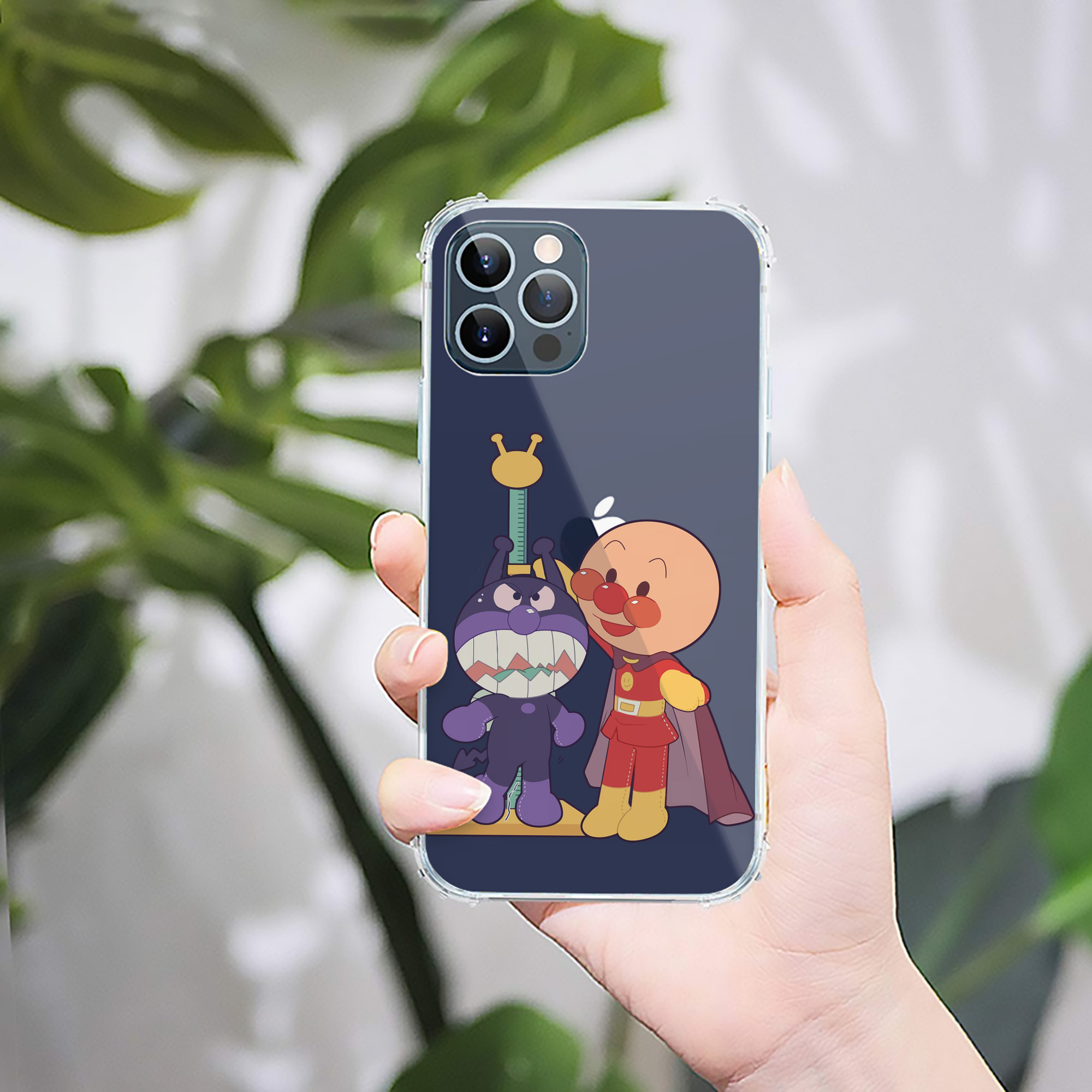 （画像用） アンパンマン Anpanman 【iPhone 12シリーズ対応】透明スマホケース（クリアソフトケース）